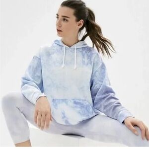 Nike Blue and White Tie-Dye Hoodie